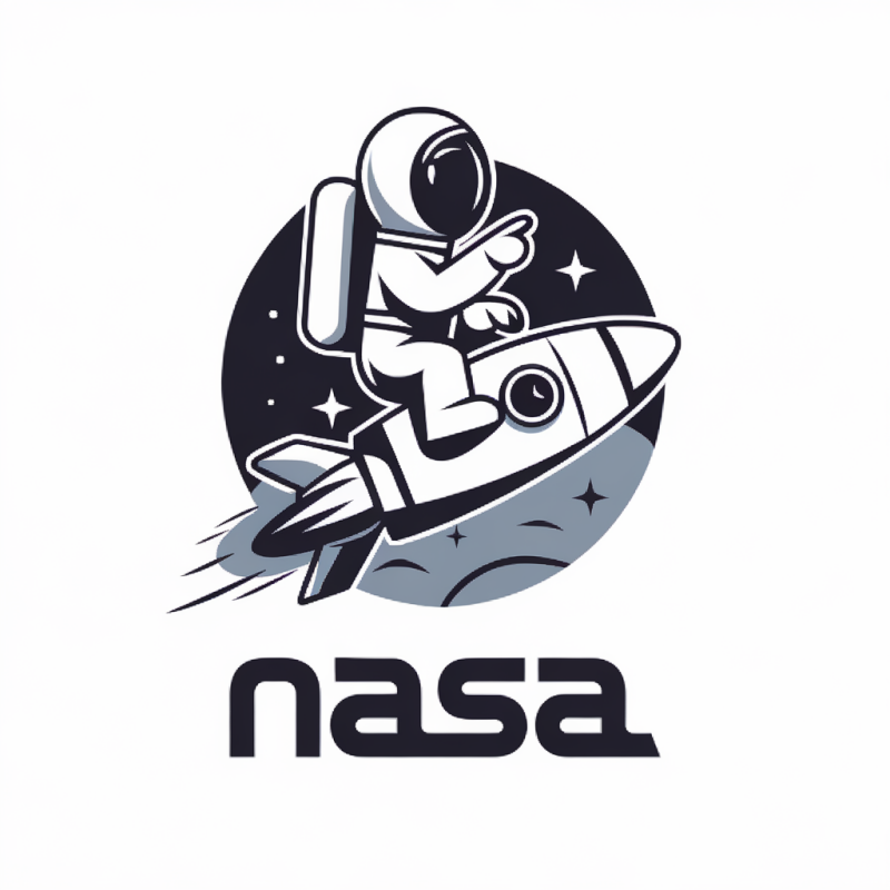 NASA Astronaut Rocket Graphic T-Shirt