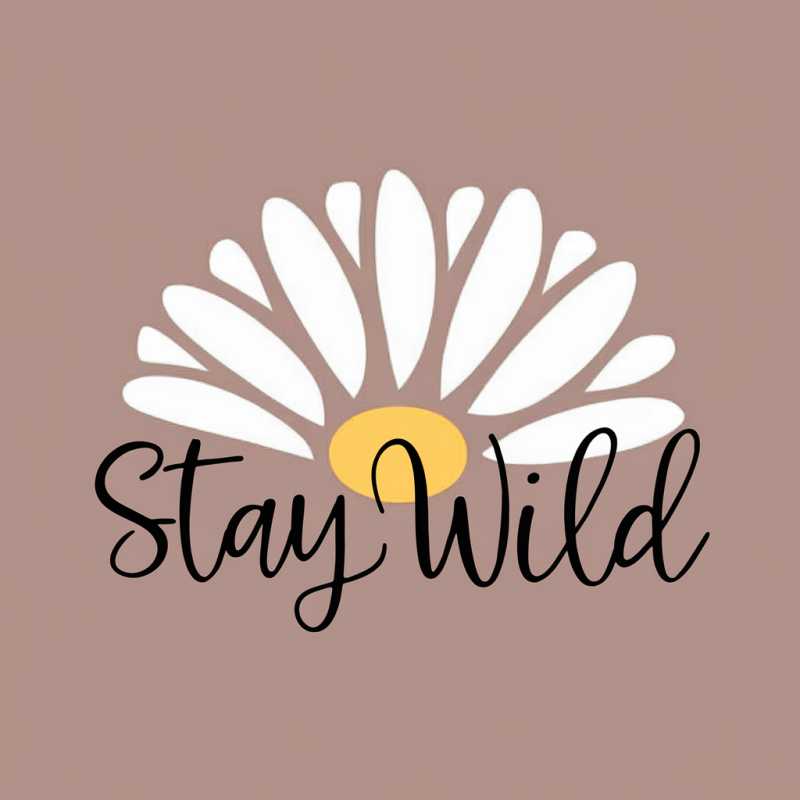 Stay Wild Daisy Graphic Cotton T-Shirt