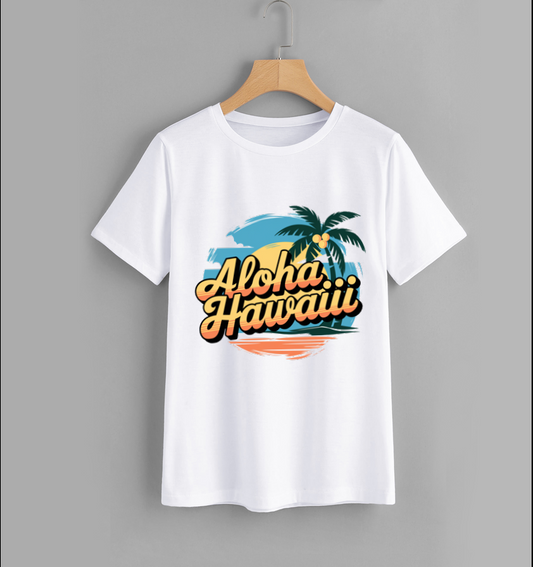 Aloha Hawaii Tropical Graphic T-Shirt