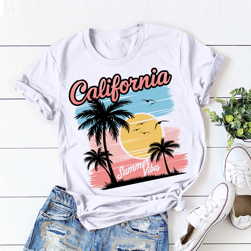 California Summer Vibes Beach T-Shirt