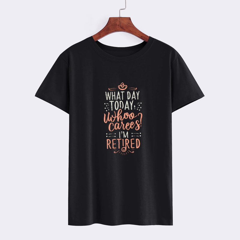 Funny Retirement T-Shirt - What Day Today Whoo Cares
