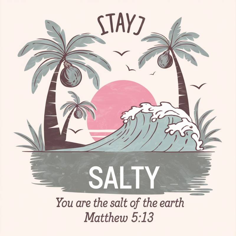 Salty Beach Graphic T-Shirt - Matthew 5:13