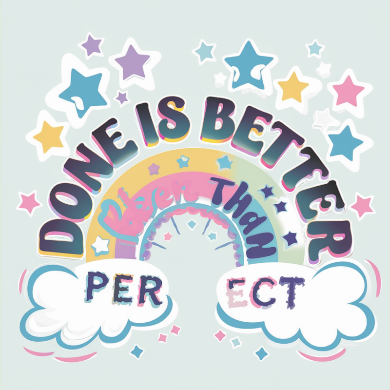 Cotton Motivational Quote Rainbow T-Shirt