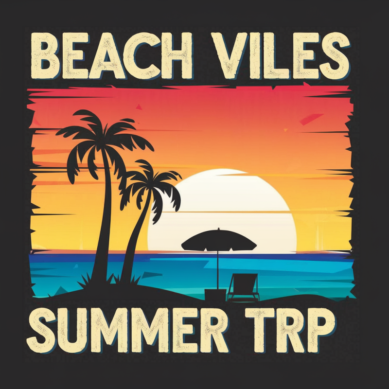 Beach Vibes Summer Trip Graphic T-Shirt