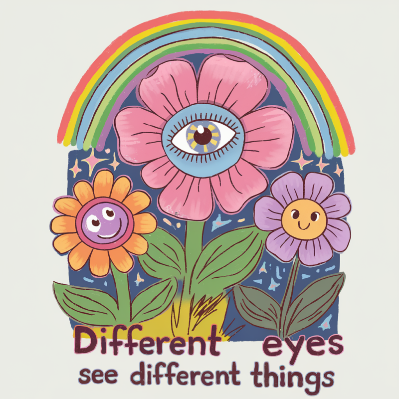 Boho Psychedelic Flower Eye Graphic T-Shirt Cotton