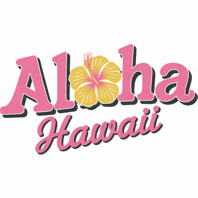 Aloha Hawaii Floral Graphic T-Shirt