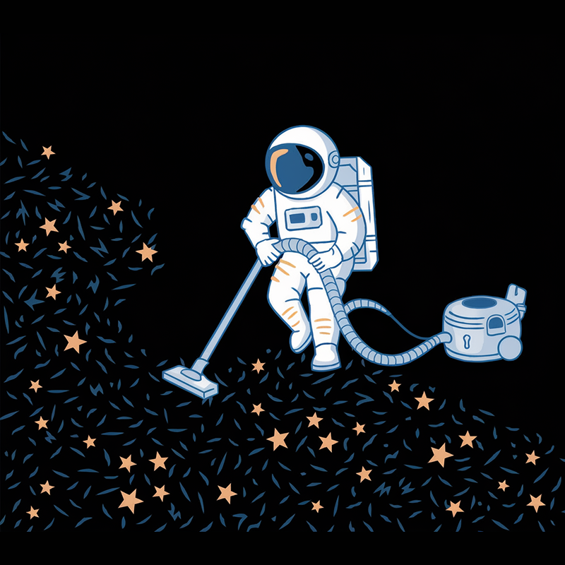 Cosmic Cleaner Astronaut T-Shirt