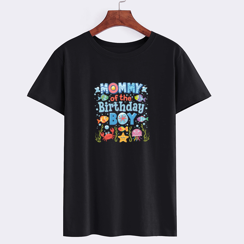 Mommy of the Birthday Boy Ocean Theme T-Shirt