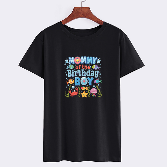 Mommy of the Birthday Boy Ocean Theme T-Shirt