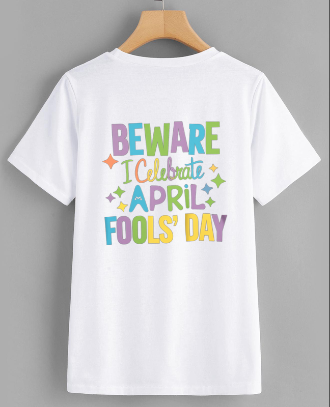 Colorful April Fools' Day Graphic Tee