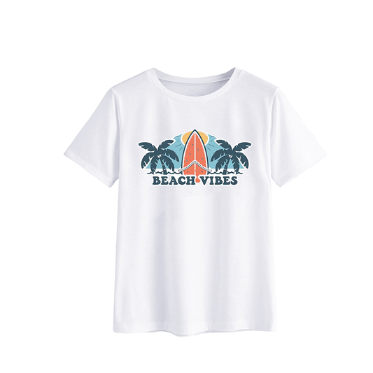 BEACH VIBES Surfing T-Shirt for Summer