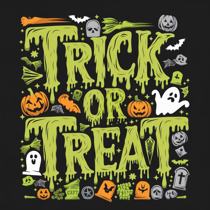 Halloween Trick or Treat Graphic T-shirt