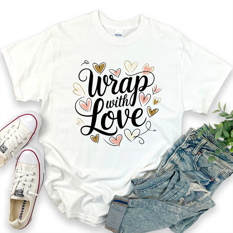 Wrap with Love Valentine's Day T-shirt