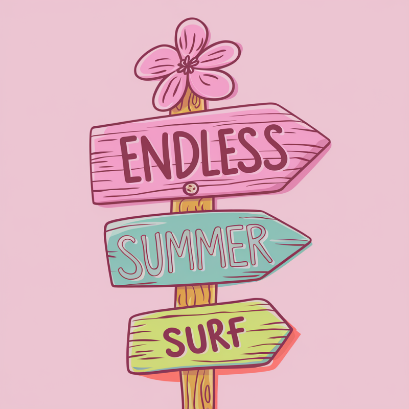 Endless Summer Surf Cotton Graphic T-Shirt