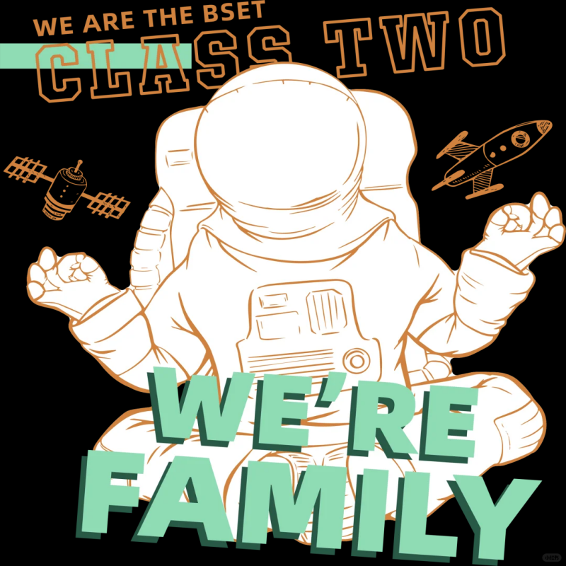 Astronaut Graphic T-Shirt - We're Family