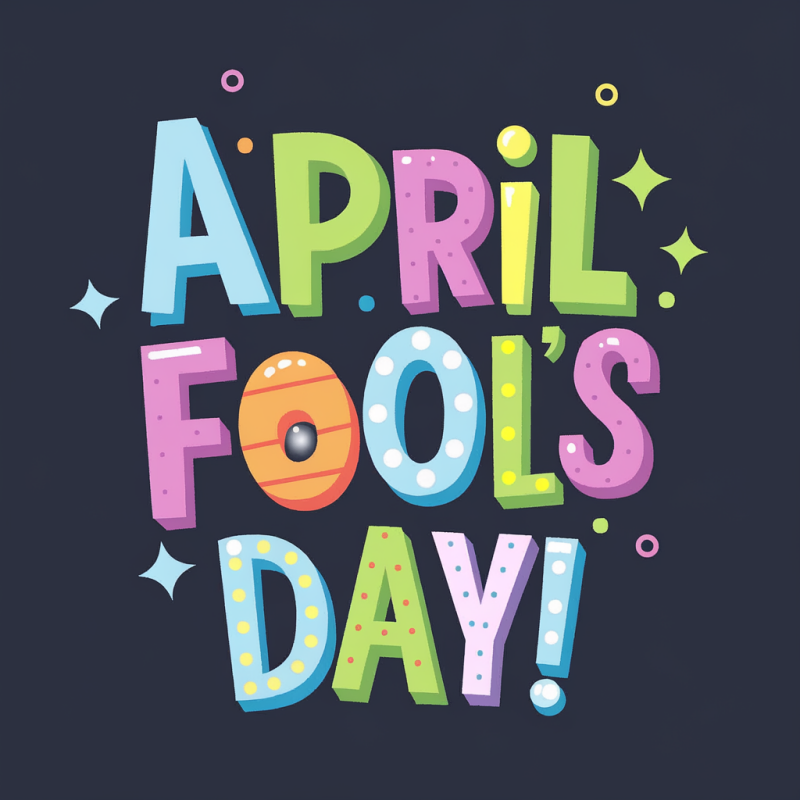 April Fools' Day Colorful Graphic T-Shirt