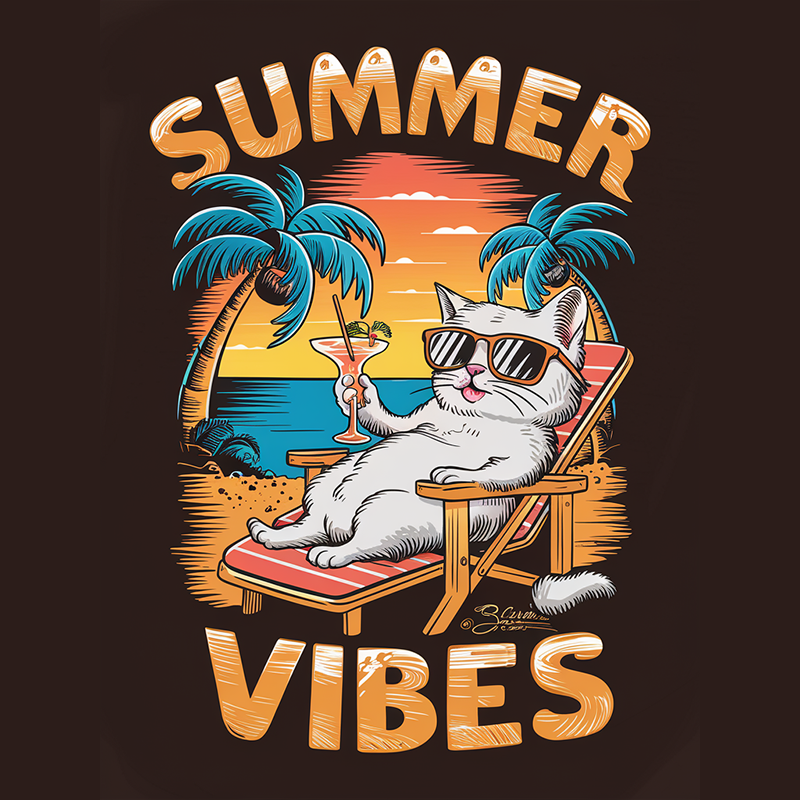 Beach Pattern Top Summer Vibes T-Shirt