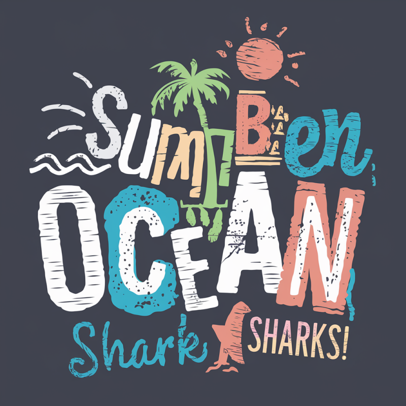 Sunben Summer Ocean Graphic Cotton T-Shirt
