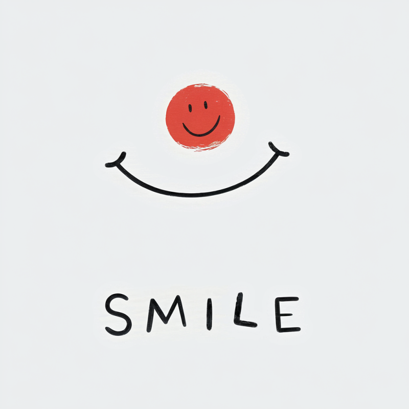 Smile Graphic Cotton T-Shirt Casual