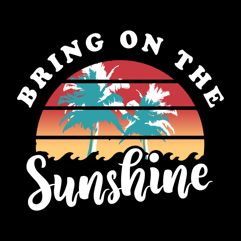 Bring on the Sunshine Black Graphic T-Shirt