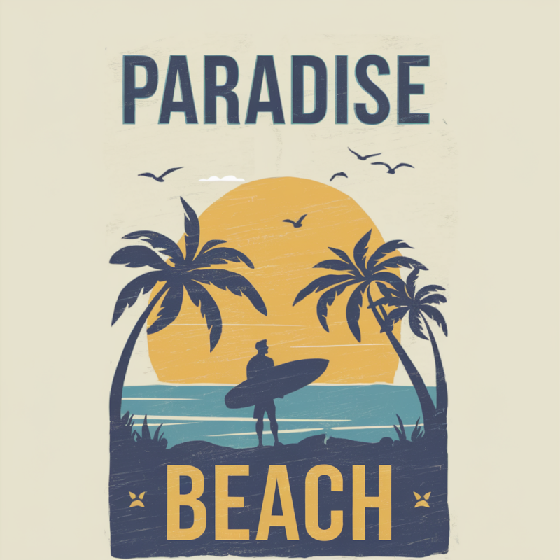 Paradise Beach Graphic T-Shirt