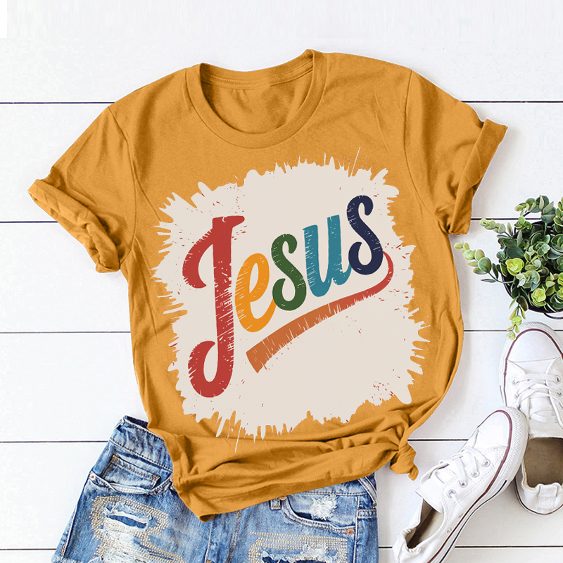 Fun Letters Pattern 'Jesus' T-Shirt