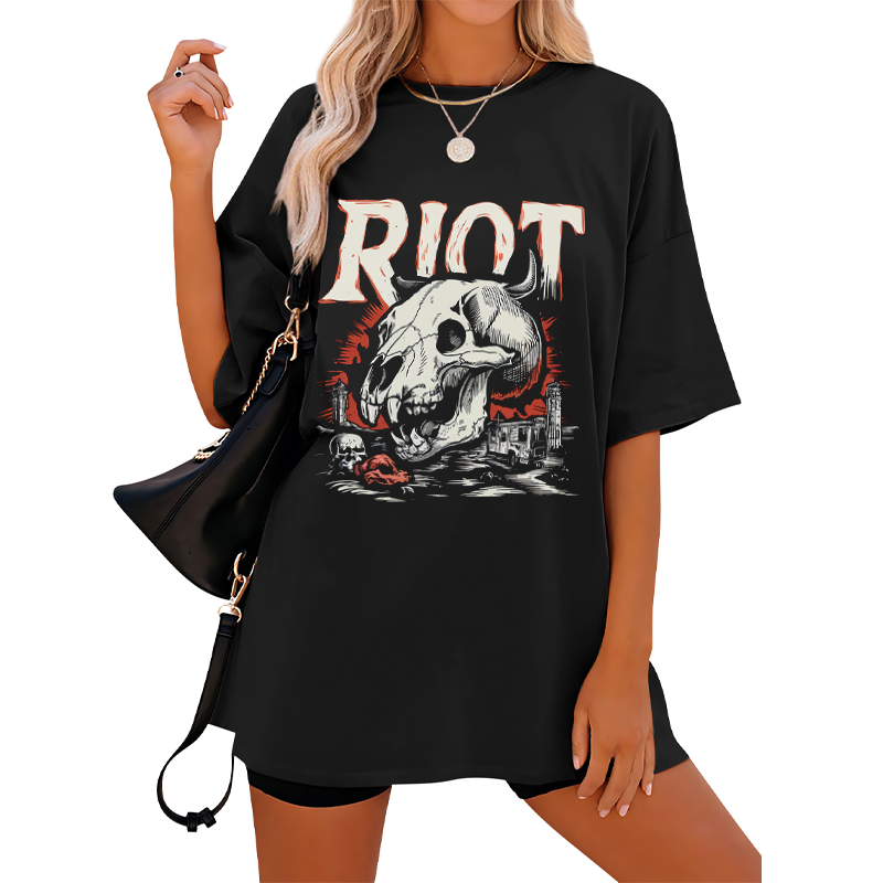 Halloween Pattern 'RIOT' T-Shirt