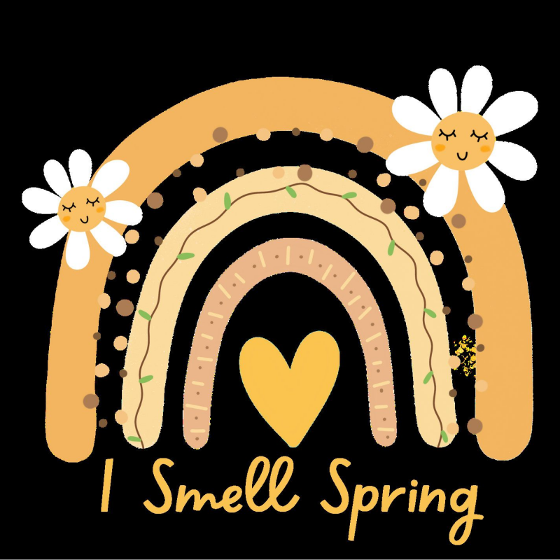 I Smell Spring Rainbow Graphic T-Shirt