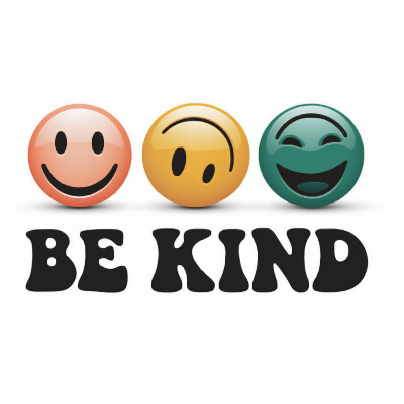 Be Kind Smiley Face Graphic T-Shirt