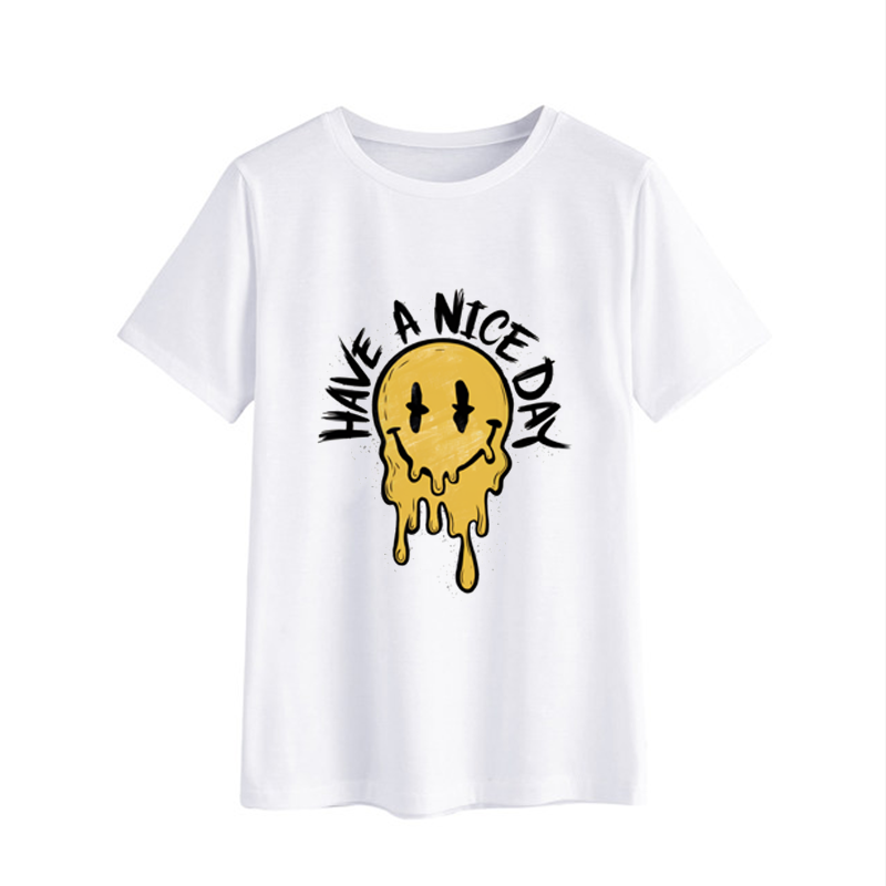 Dripping Smiley Face Graphic T-Shirt