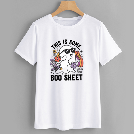 Funny Ghost Graphic T-Shirt - This Is Some Boo Sheet