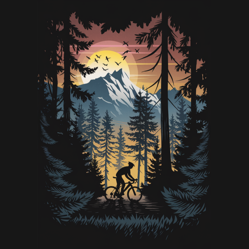 Mountain Biking Adventure Graphic T-Shirt