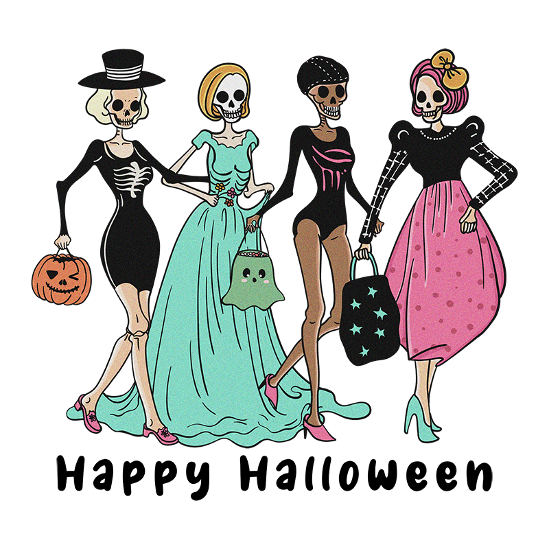 Happy Halloween Skeleton Lady Sweatshirt