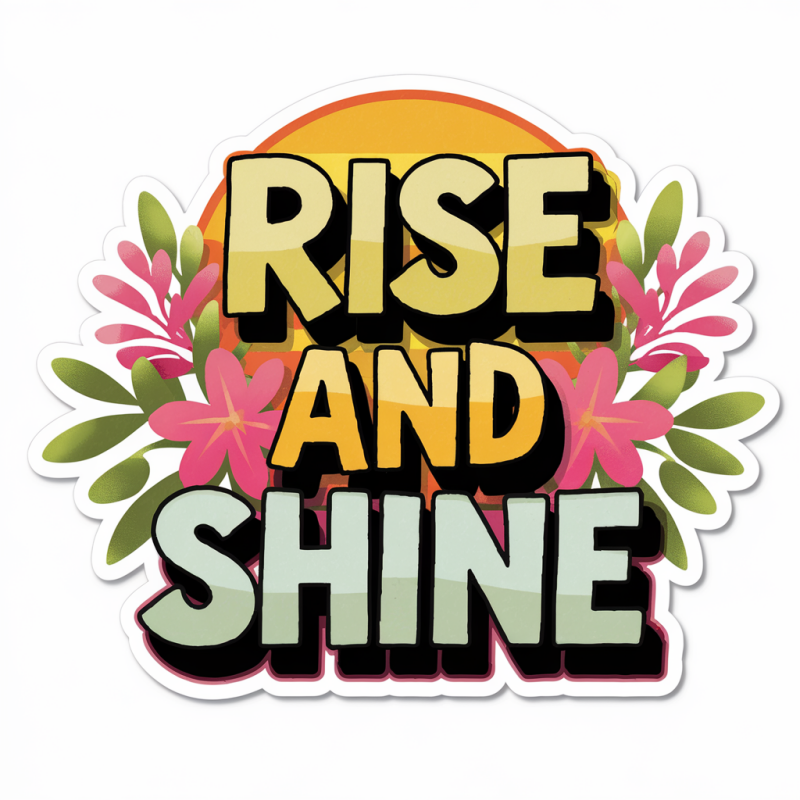 Rise And Shine Graphic Cotton T-Shirt