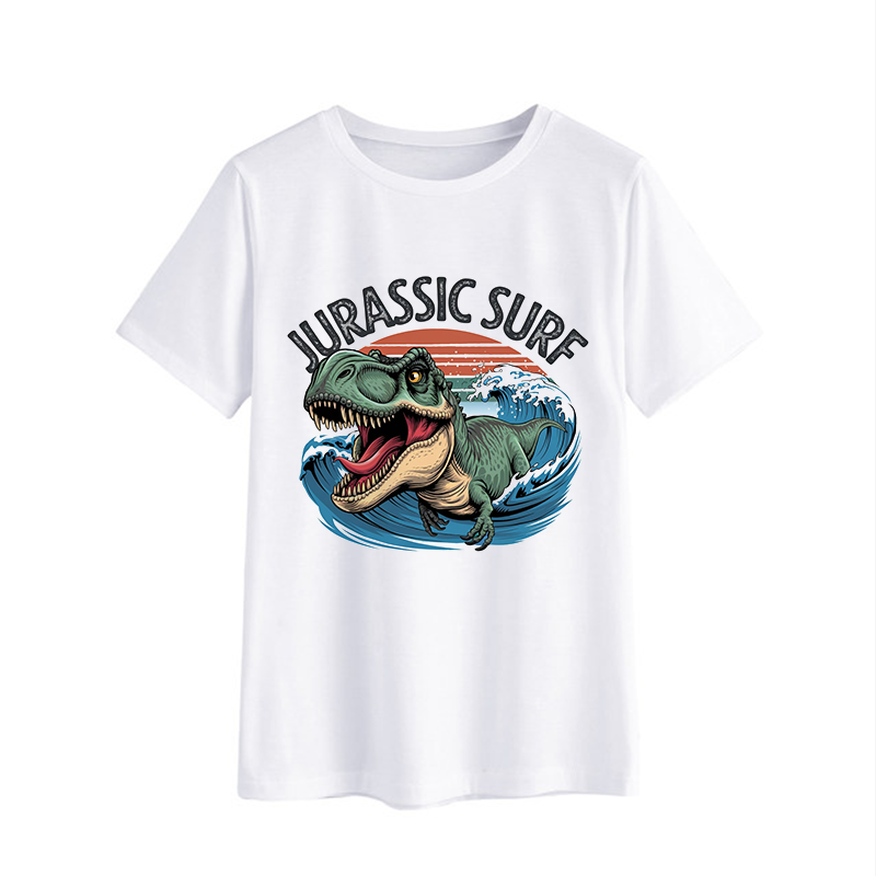 Jurassic Surf Dinosaur Graphic T-Shirt