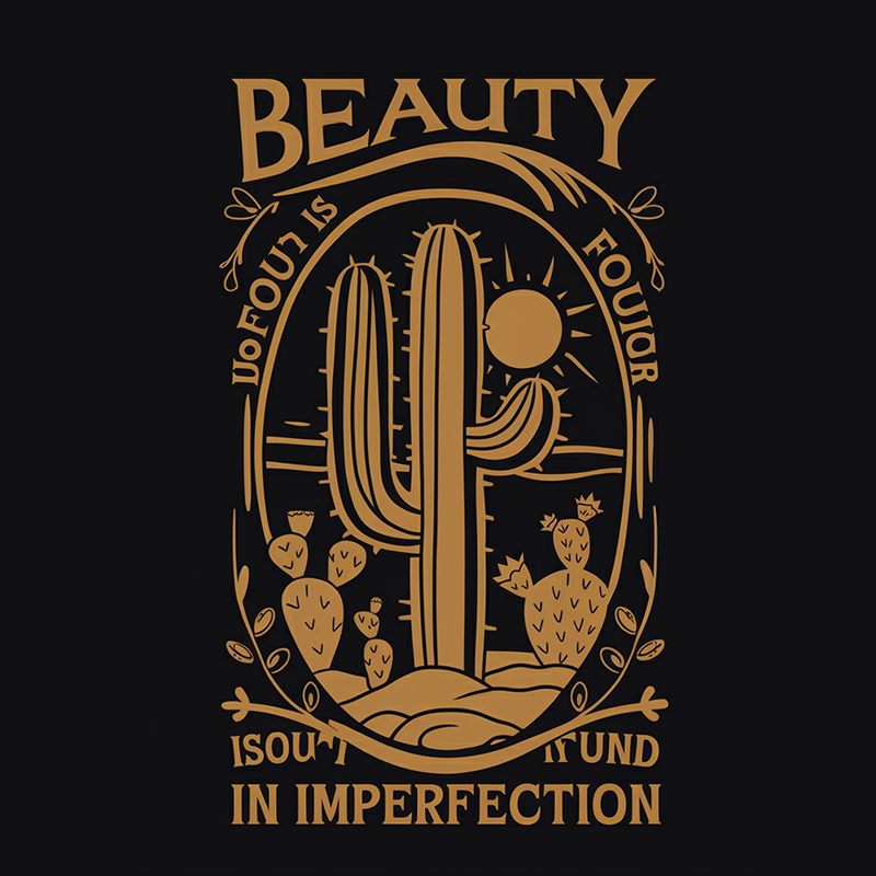 Beauty Is Found in Imperfection Casual Pattern T-Shirt