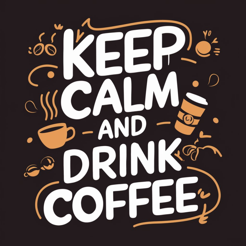 Keep Calm and Drink Coffee T-Shirt - Funny Coffee Lover Tee