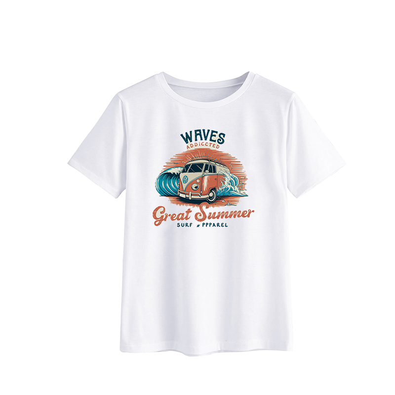 Waves Addicted Great Summer Surf T-Shirt
