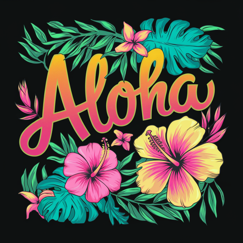 Aloha Floral Graphic T-Shirt