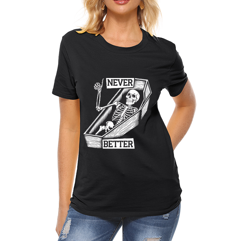 Casual Pattern Top - 'Never Better' T-Shirt
