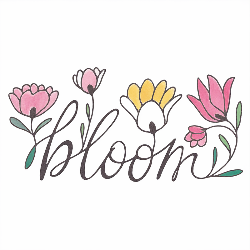 Floral Bloom Graphic White T-Shirt