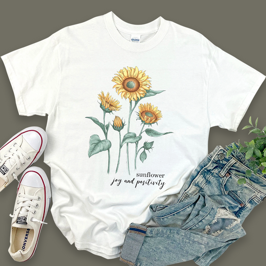 Sunflower Joy and Positivity T-Shirt