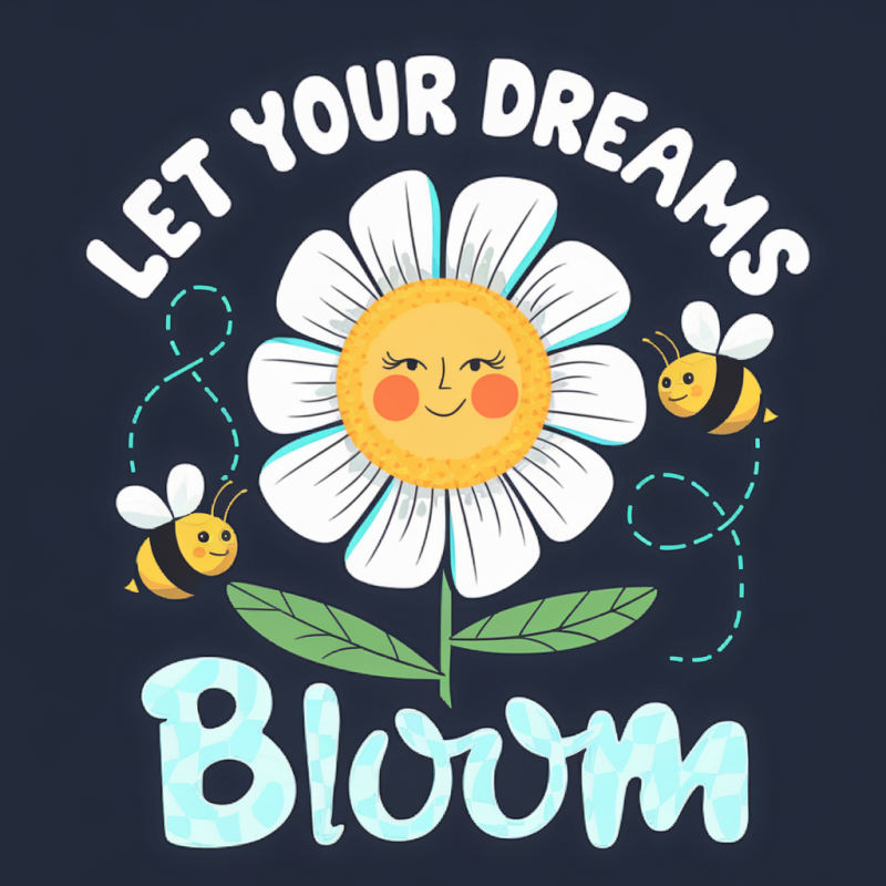 BloomBee Cotton Black T-Shirt