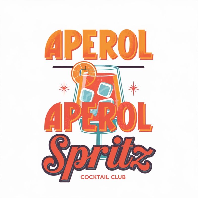 Aperol Spritz Graphic Cotton T-Shirt