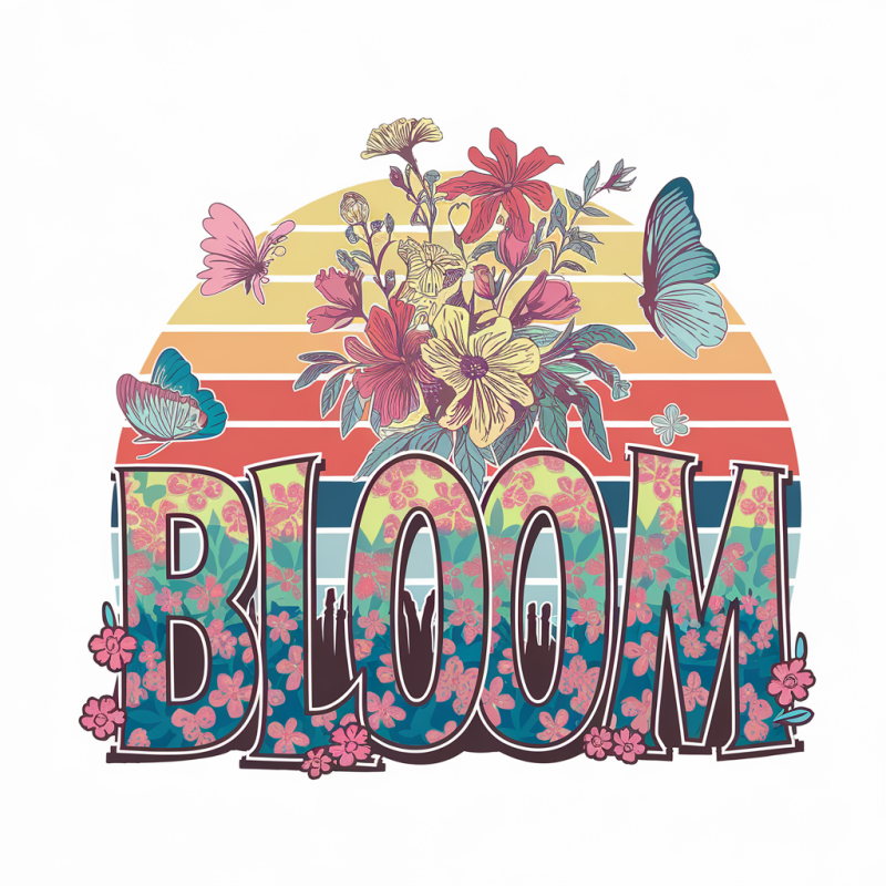 Retro Bloom Floral Graphic Cotton T-Shirt