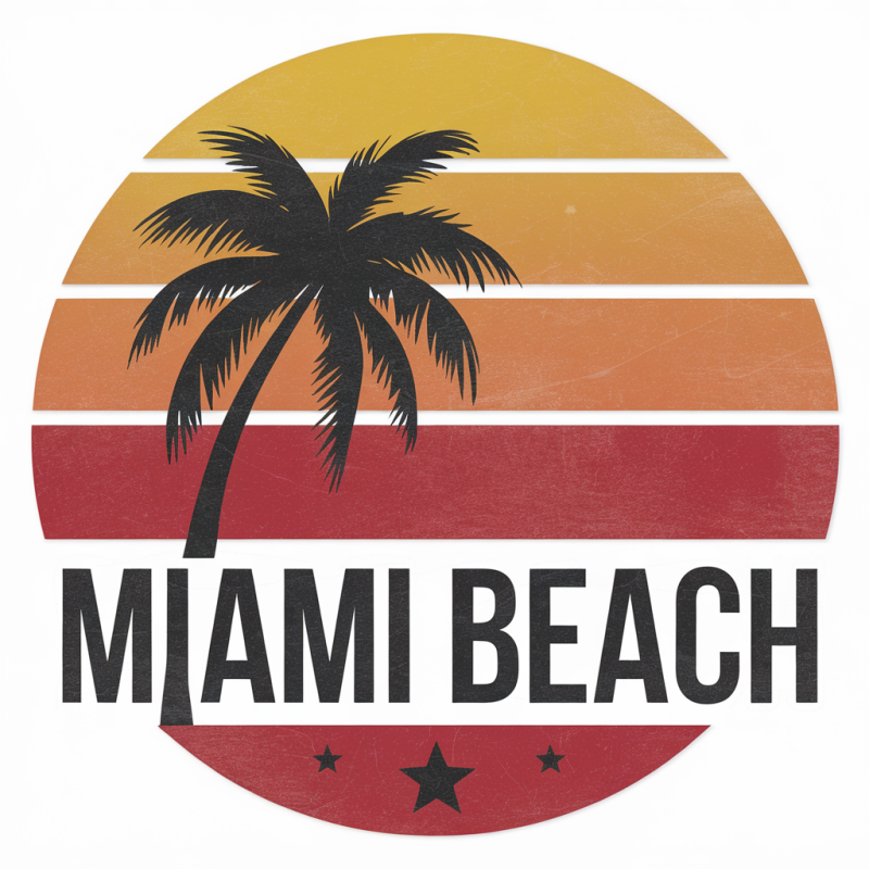 Miami Beach Vintage Graphic T-Shirt