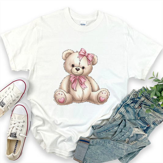 Bear Pattern Print Casual T-shirt