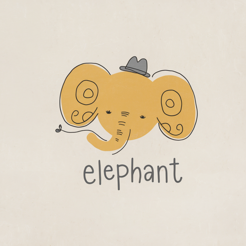 Cute Elephant Graphic T-Shirt for Kids