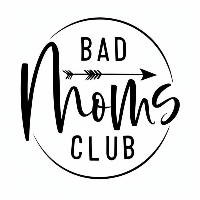 Bad Moms Club Graphic T-Shirt - Fun White Tee for Moms