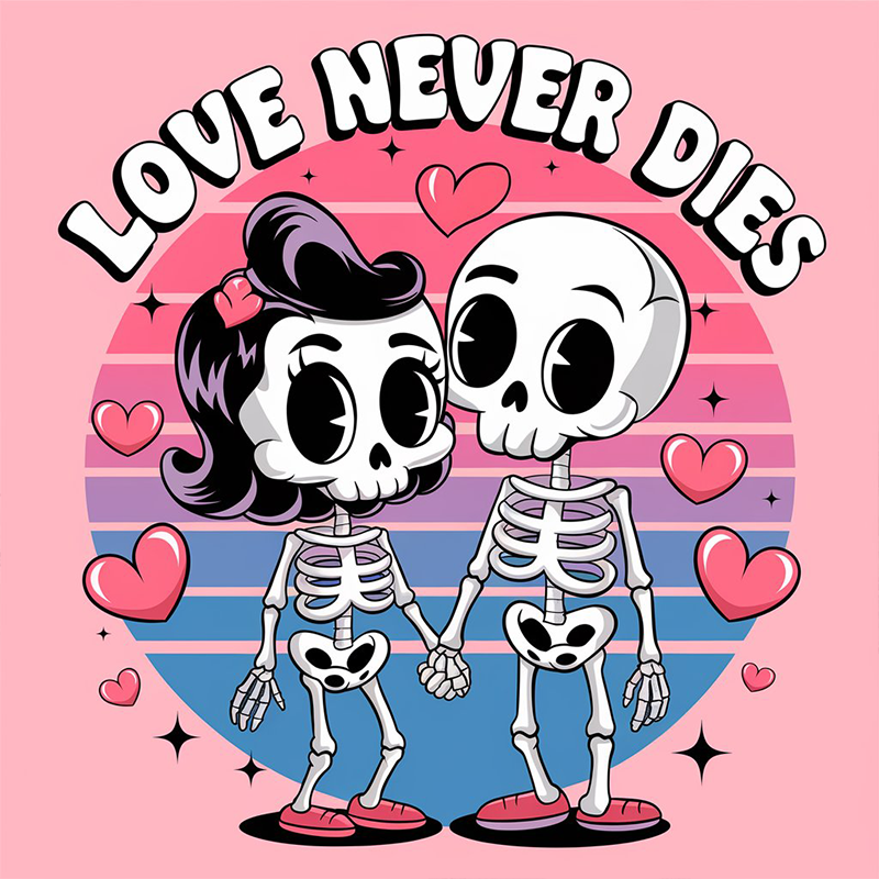 Valentine's Day 'Love Never Dies' T-shirt